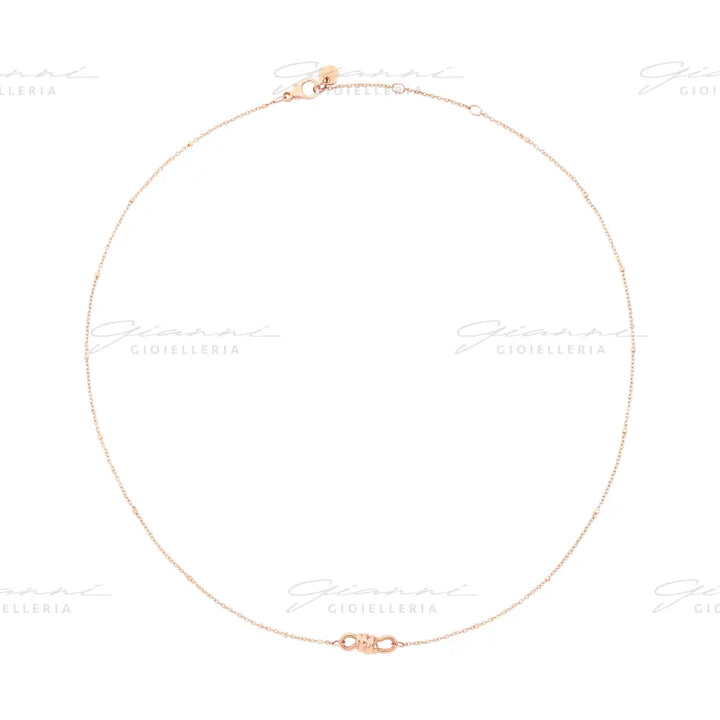 Collana DoDo - Chocker nodo Oro Rosa Collane