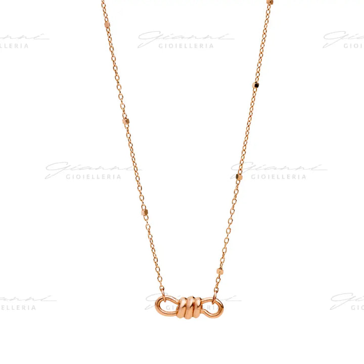 Collana DoDo - Chocker nodo Oro Rosa Collane