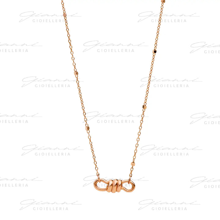 Collana DoDo - Chocker nodo Oro Rosa Collane
