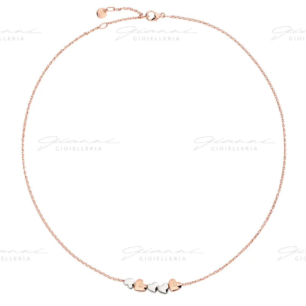 Collana DoDo - Cuore Oro Rosa & Argento Collane