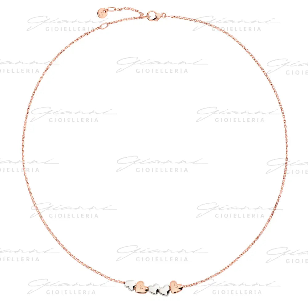 Collana DoDo - Cuore Oro Rosa & Argento Collane