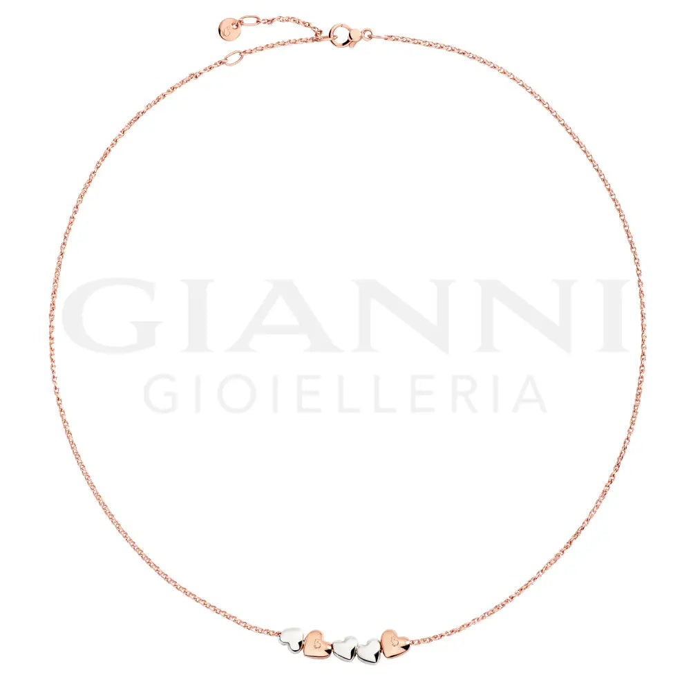 Collana DoDo - Cuore Oro Rosa & Argento Collane
