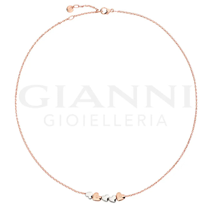 Collana DoDo - Cuore Oro Rosa & Argento Collane