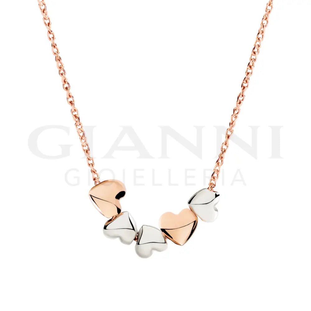 Collana DoDo - Cuore Oro Rosa & Argento Collane