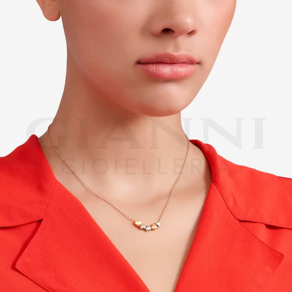 Collana DoDo - Cuore Oro Rosa & Argento Collane