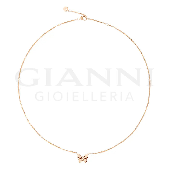 Collana DoDo - Farfalla oro rosa diamanti & zaffiri Collane