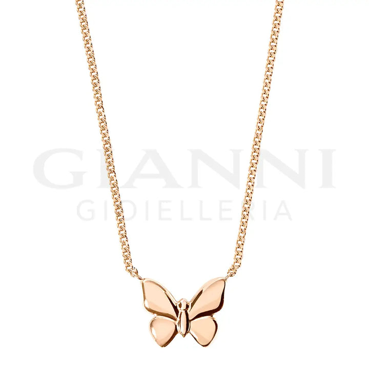 Collana DoDo - Farfalla oro rosa diamanti & zaffiri Collane