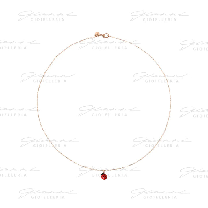 Collana DoDo - Mini coccinella Oro Rosa & Smalto Collane