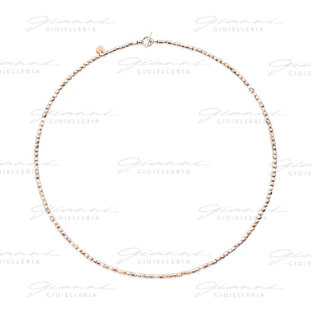 Collana Dodo - Mini Granelli Argento e Oro Rosa Collane