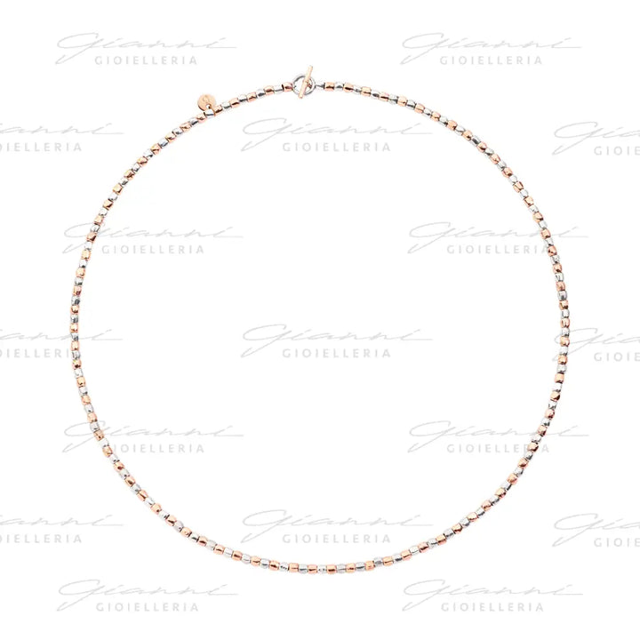 Collana Dodo - Mini Granelli Argento e Oro Rosa Collane