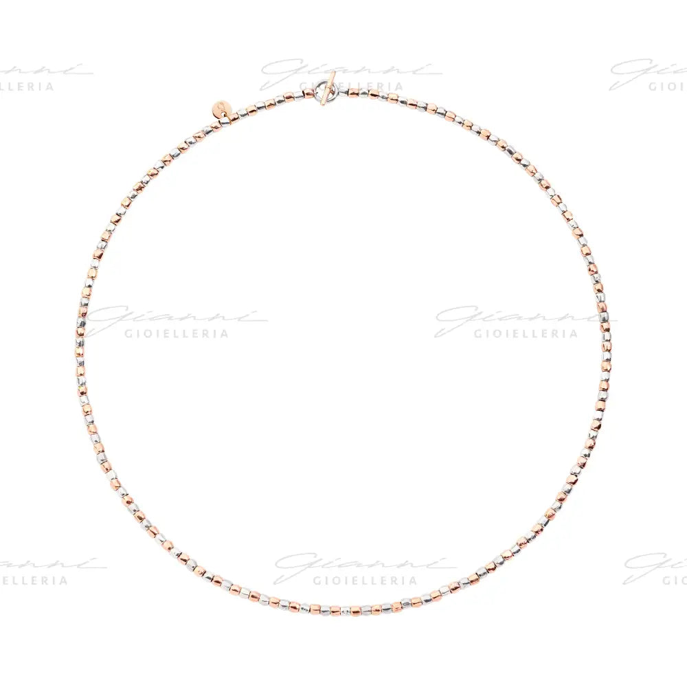 Collana Dodo - Mini Granelli Argento e Oro Rosa Collane
