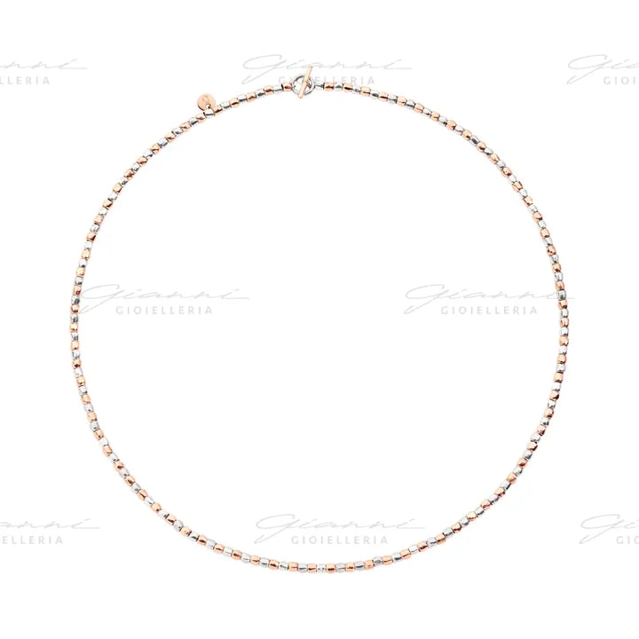 Collana Dodo - Mini Granelli Argento e Oro Rosa Collane