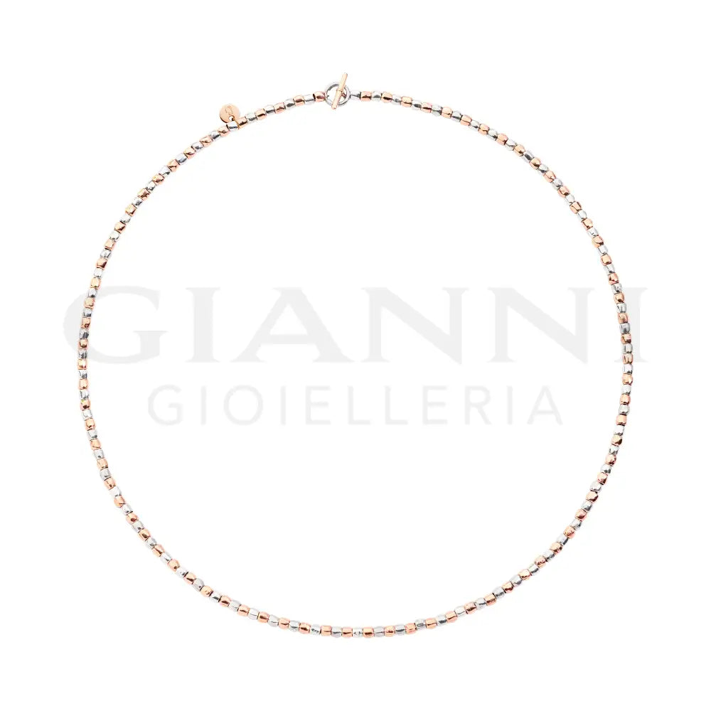Collana Dodo - Mini Granelli Argento e Oro Rosa Collane