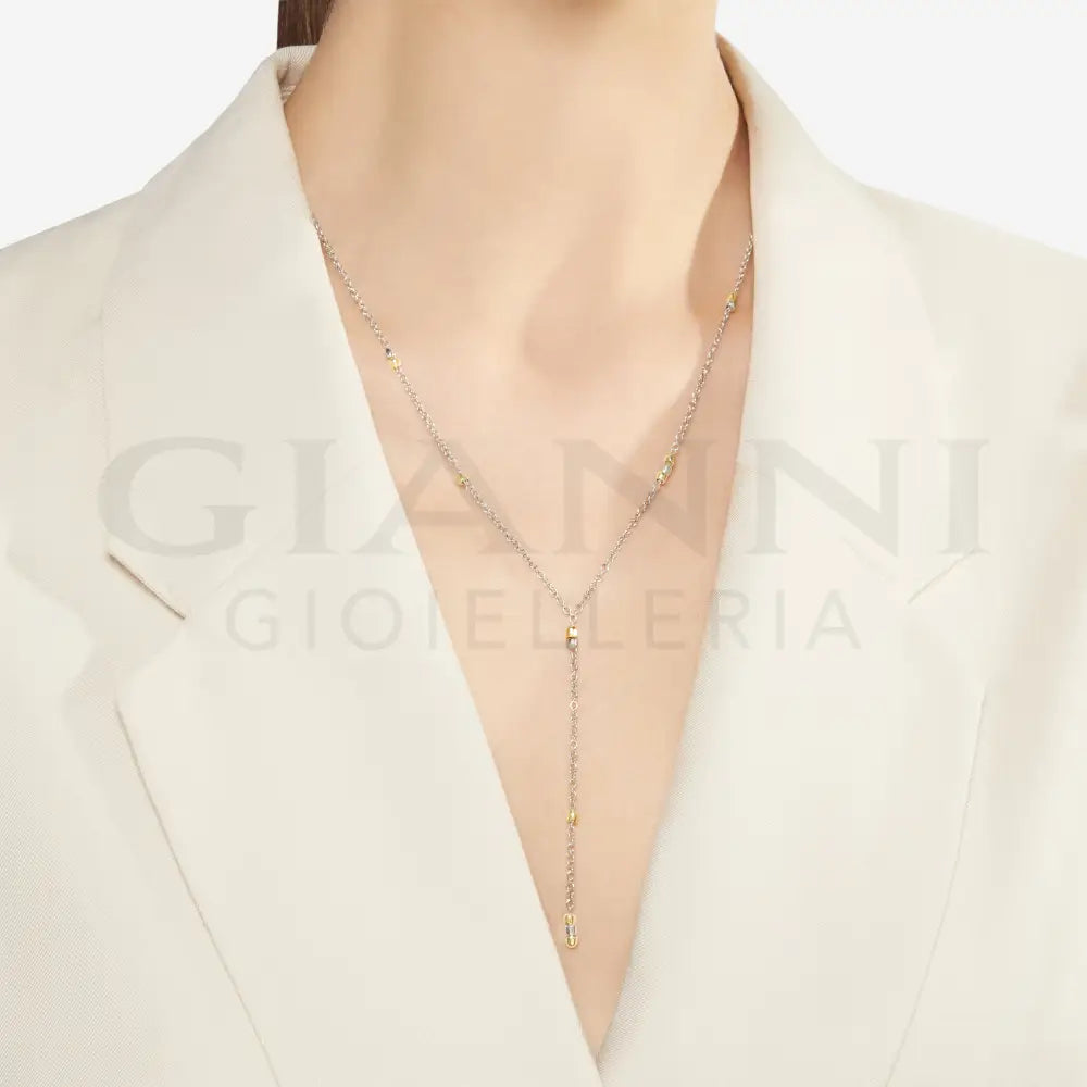 Collana DoDo - Mini granelli argento & oro giallo Collane