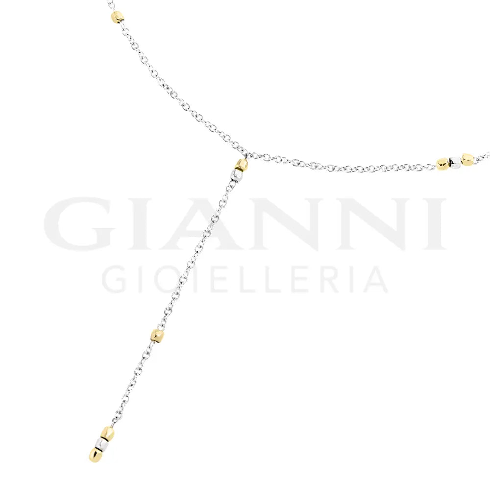 Collana DoDo - Mini granelli argento & oro giallo Collane