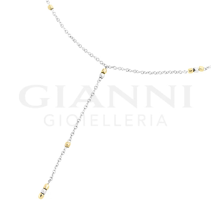 Collana DoDo - Mini granelli argento & oro giallo Collane
