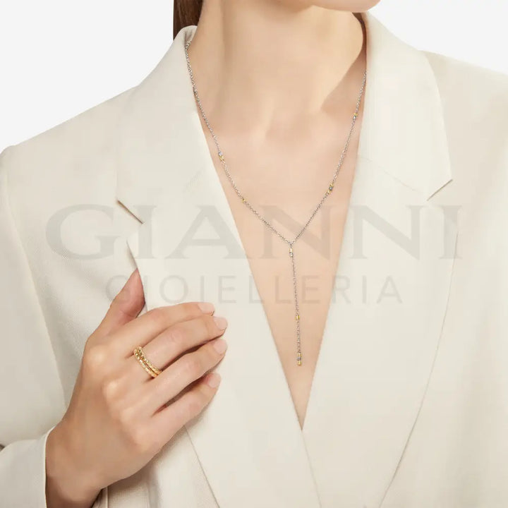 Collana DoDo - Mini granelli argento & oro giallo Collane