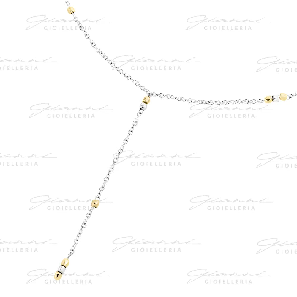 Collana DoDo - Mini granelli argento & oro giallo Collane