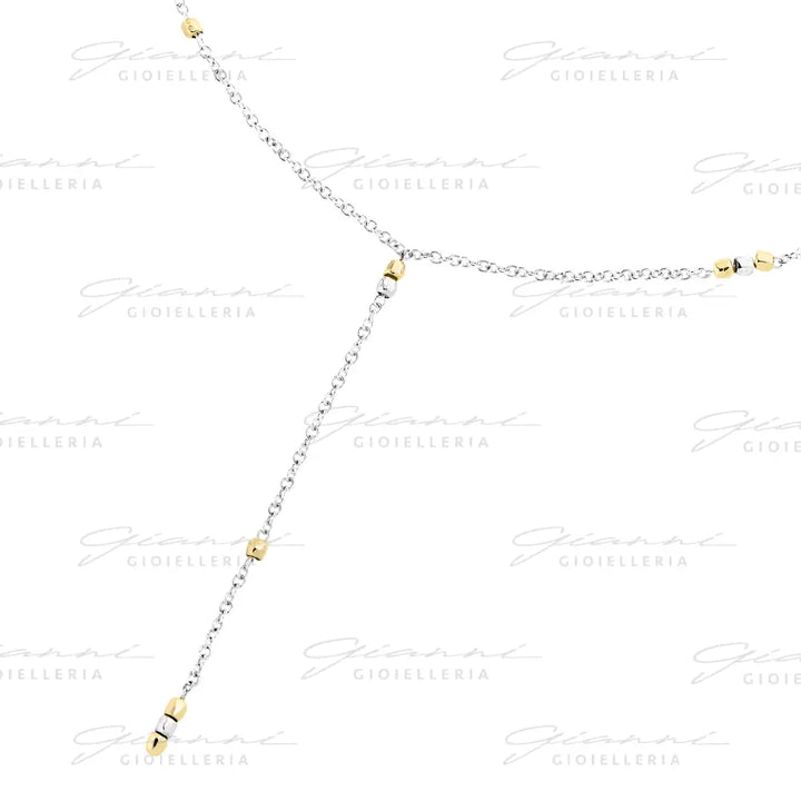 Collana DoDo - Mini granelli argento & oro giallo Collane