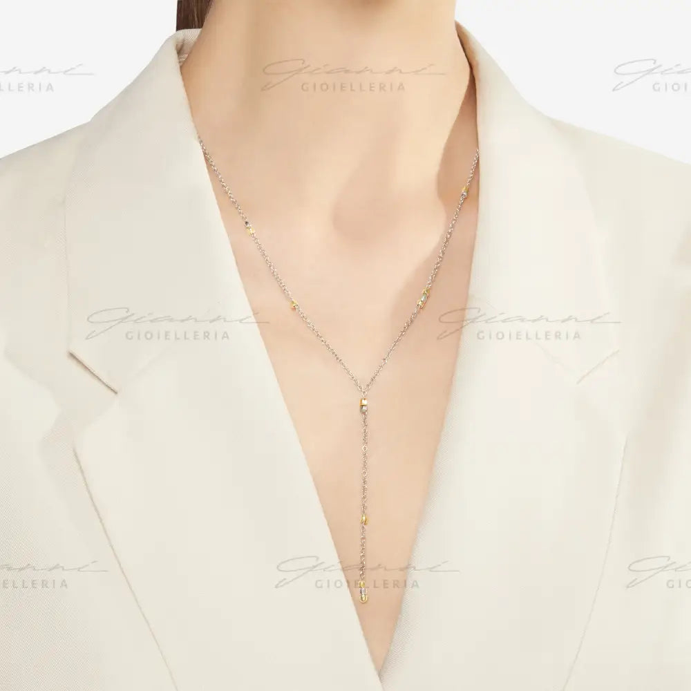 Collana DoDo - Mini granelli argento & oro giallo Collane