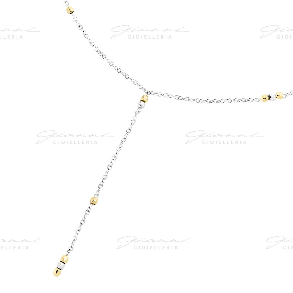 Collana DoDo - Mini granelli argento & oro giallo Collane