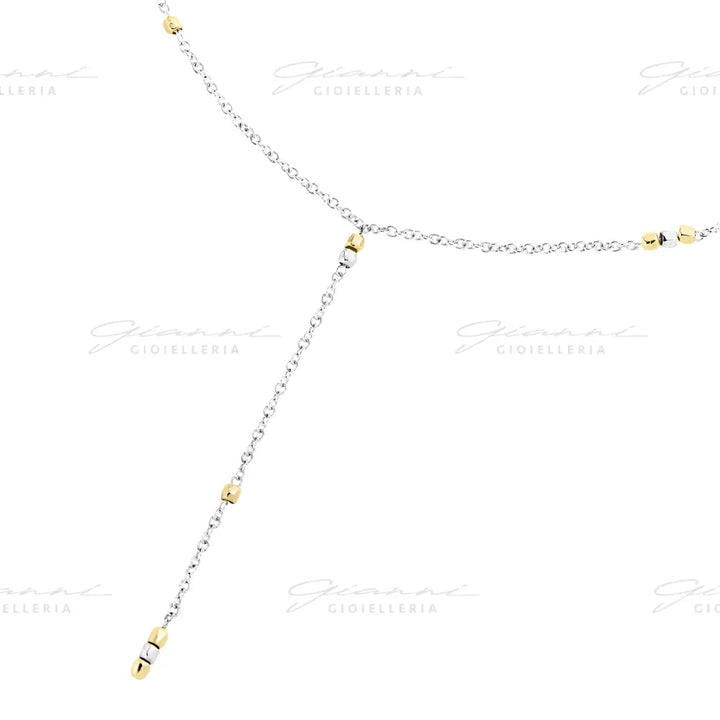 Collana DoDo - Mini granelli argento & oro giallo Collane