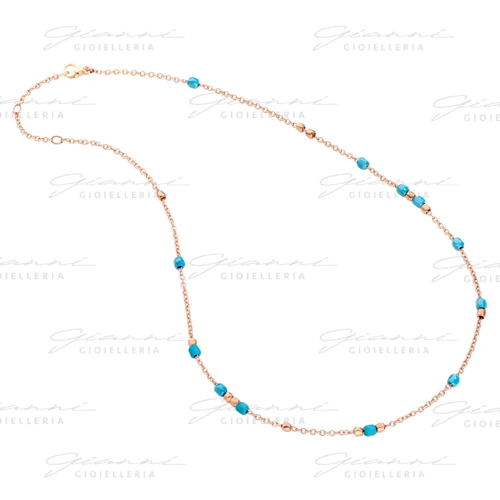 Collana DoDo - Mini granelli Oro Rosa & Ceramica Collane