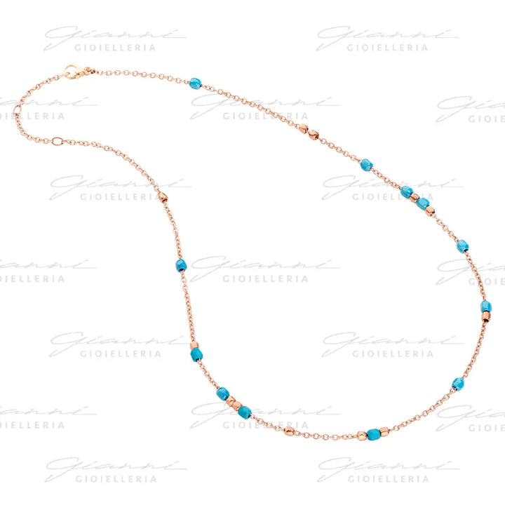 Collana DoDo - Mini granelli Oro Rosa & Ceramica Collane