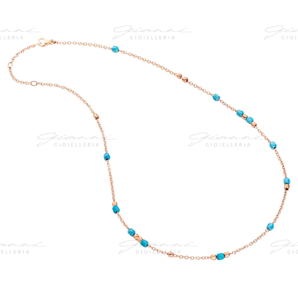 Collana DoDo - Mini granelli Oro Rosa & Ceramica Collane