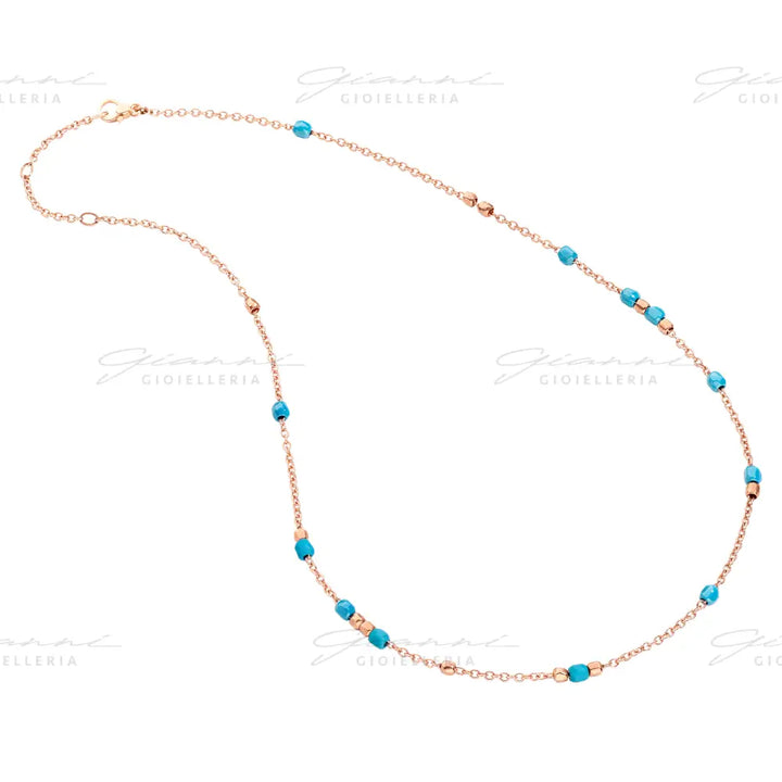 Collana DoDo - Mini granelli Oro Rosa & Ceramica Collane