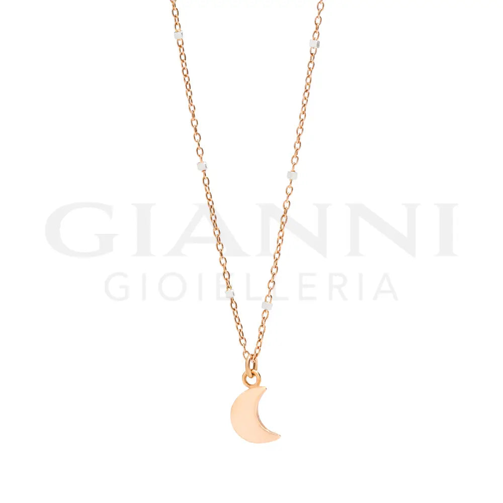 Collana DoDo - Mini luna oro rosa Collane