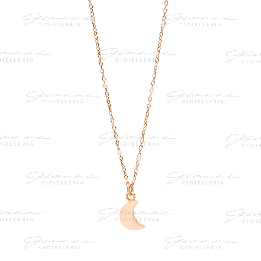 Collana DoDo - Mini luna oro rosa Collane
