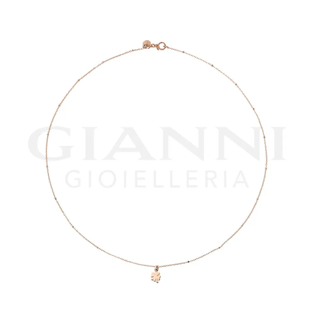 Collana DoDo - Mini quadrifoglio oro rosa Collane