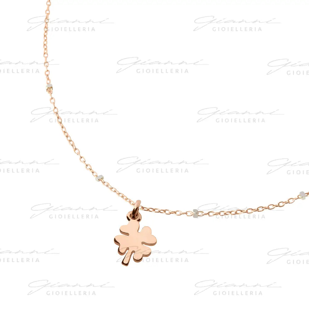 Collana DoDo - Mini quadrifoglio oro rosa Collane