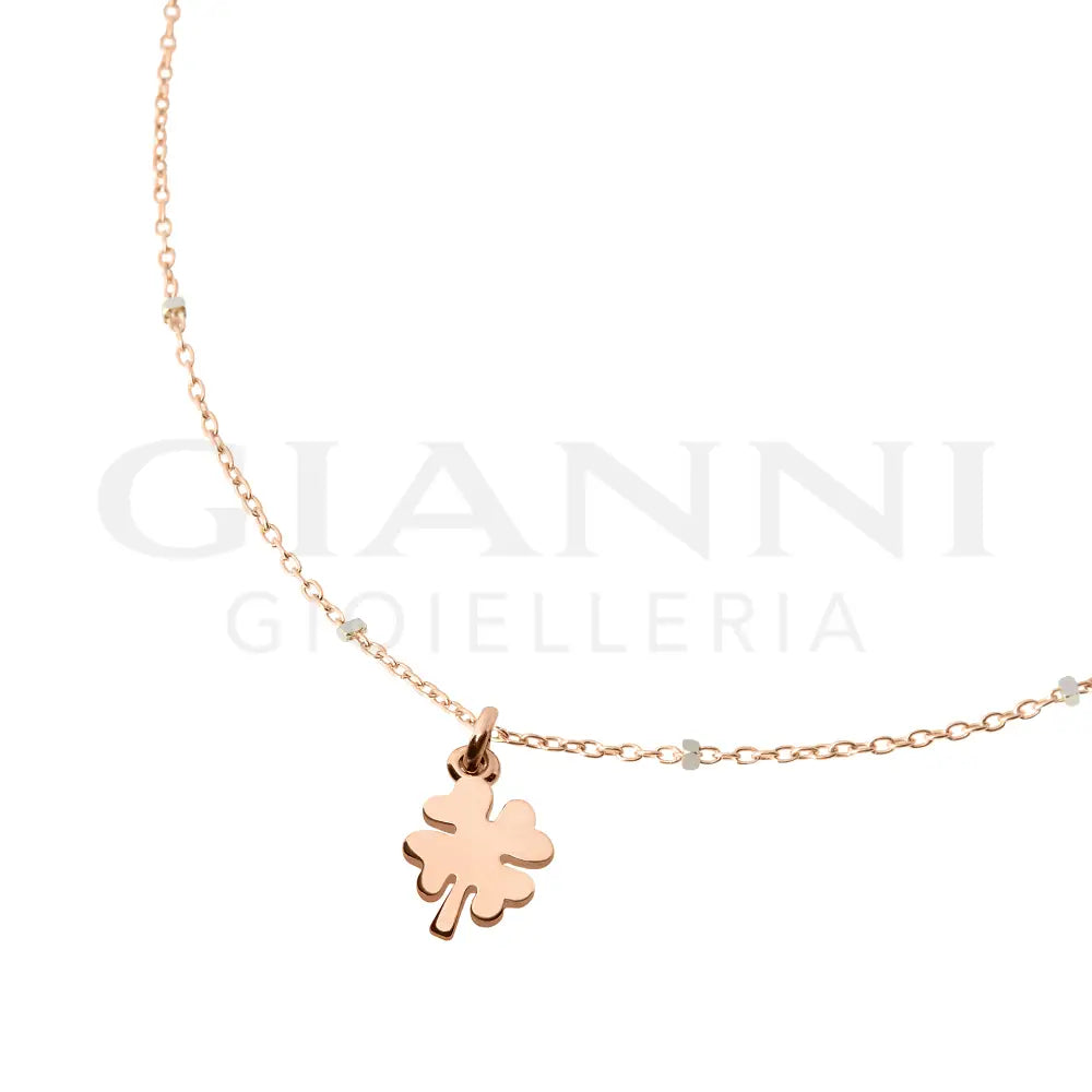 Collana DoDo - Mini quadrifoglio oro rosa Collane