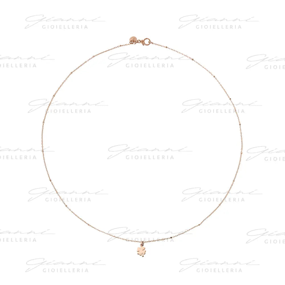 Collana DoDo - Mini quadrifoglio oro rosa Collane
