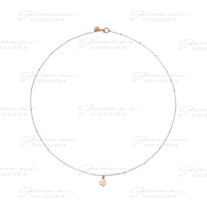 Collana DoDo - Mini quadrifoglio oro rosa Collane