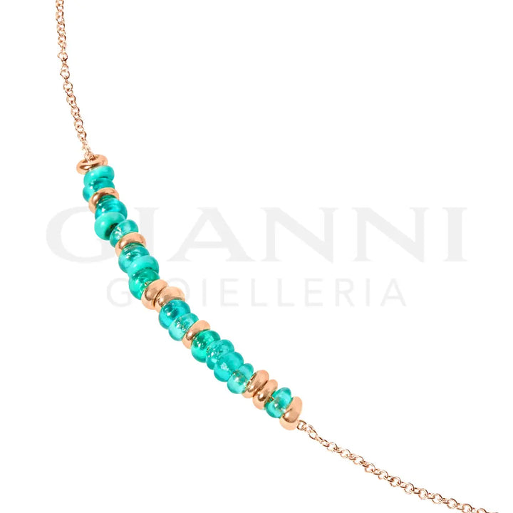 Collana DoDo - Rondelle argento dorato & plastica riciclata 42 - (38 cm - 40 cm - 42 cm) Collane