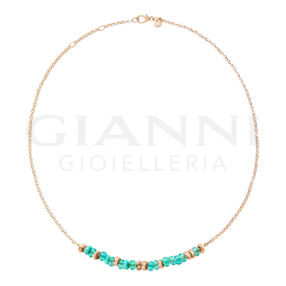 Collana DoDo - Rondelle argento dorato & plastica riciclata 42 - (38 cm - 40 cm - 42 cm) Collane