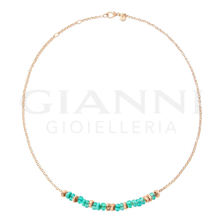 Collana DoDo - Rondelle argento dorato & plastica riciclata 42 - (38 cm - 40 cm - 42 cm) Collane