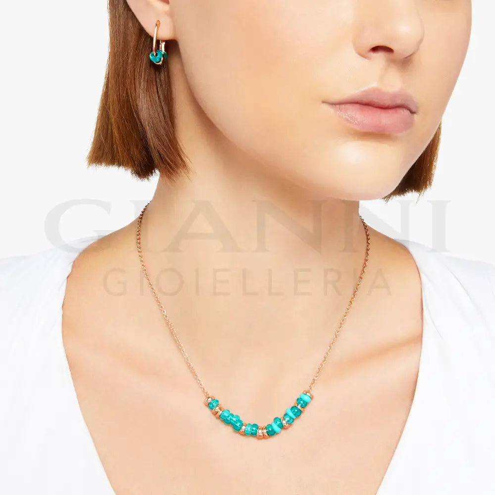 Collana DoDo - Rondelle argento dorato & plastica riciclata 42 - (38 cm - 40 cm - 42 cm) Collane