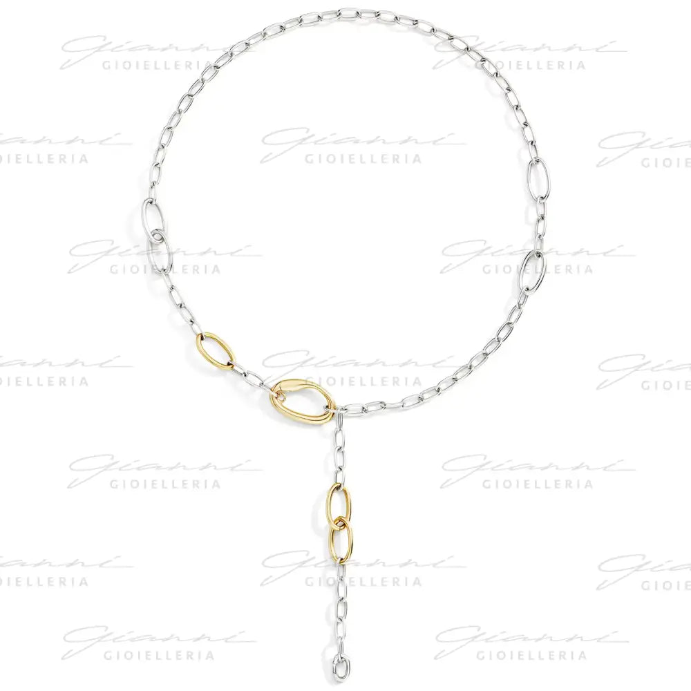Collana Essential DoDo - Argento & argento dorato 50 cm Collane