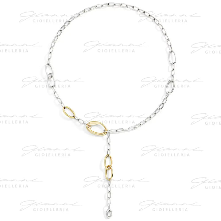 Collana Essential DoDo - Argento & argento dorato 50 cm Collane