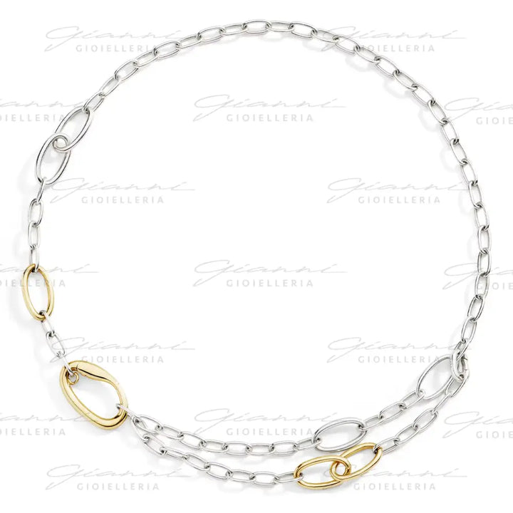 Collana Essential DoDo - Argento & argento dorato 50 cm Collane