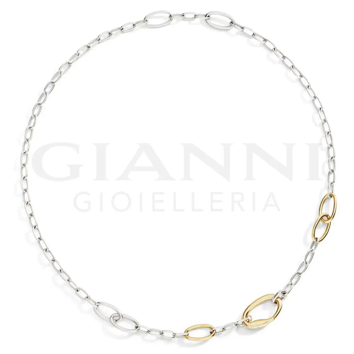 Collana Essential DoDo - Argento & argento dorato 50 cm Collane