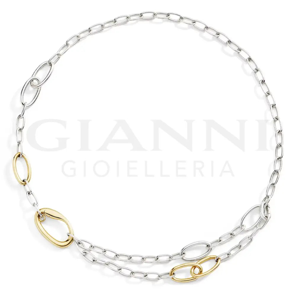 Collana Essential DoDo - Argento & argento dorato 50 cm Collane