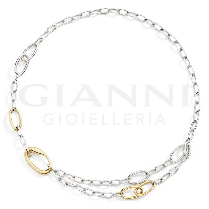 Collana Essential DoDo - Argento & argento dorato 50 cm Collane