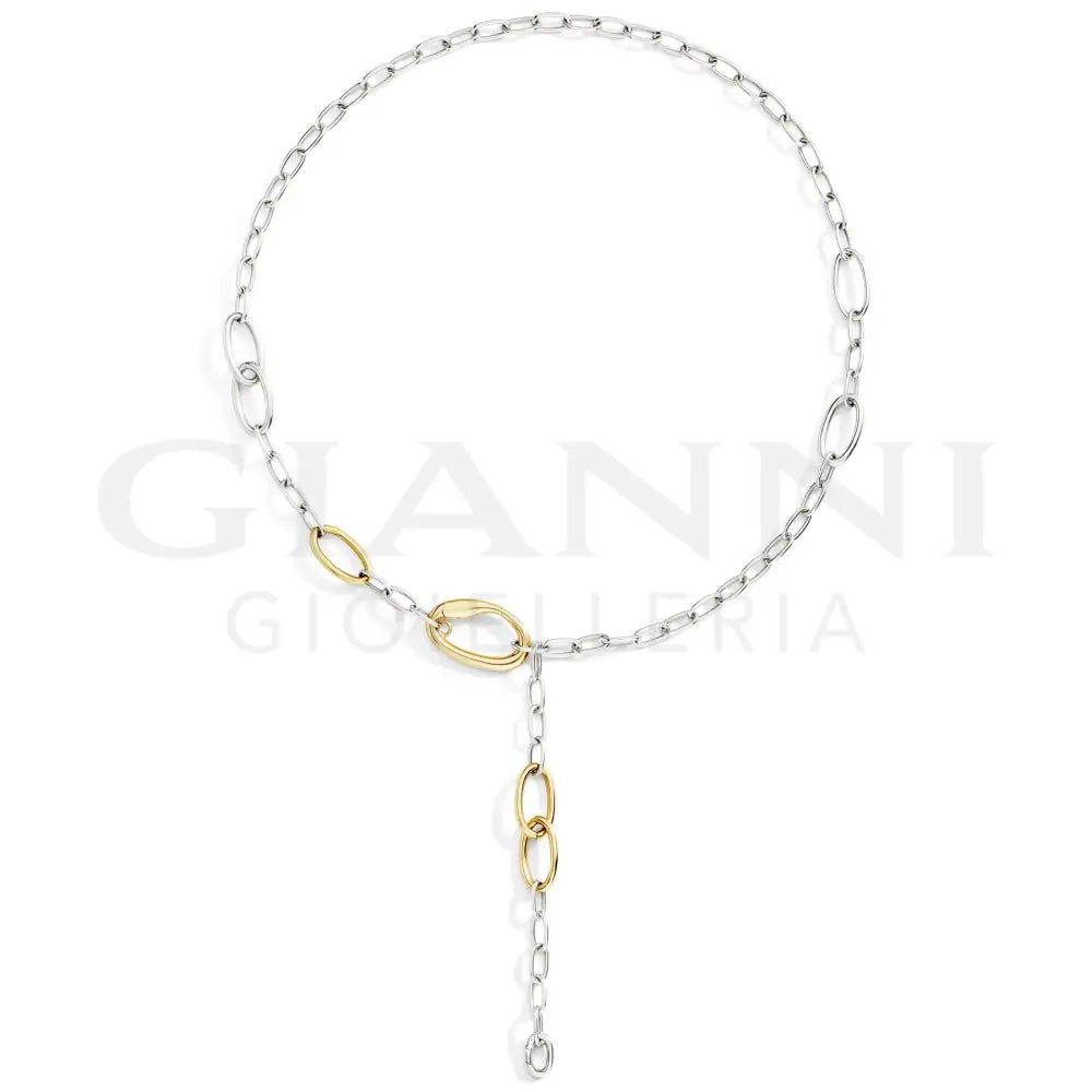 Collana Essential DoDo - Argento & argento dorato 50 cm Collane
