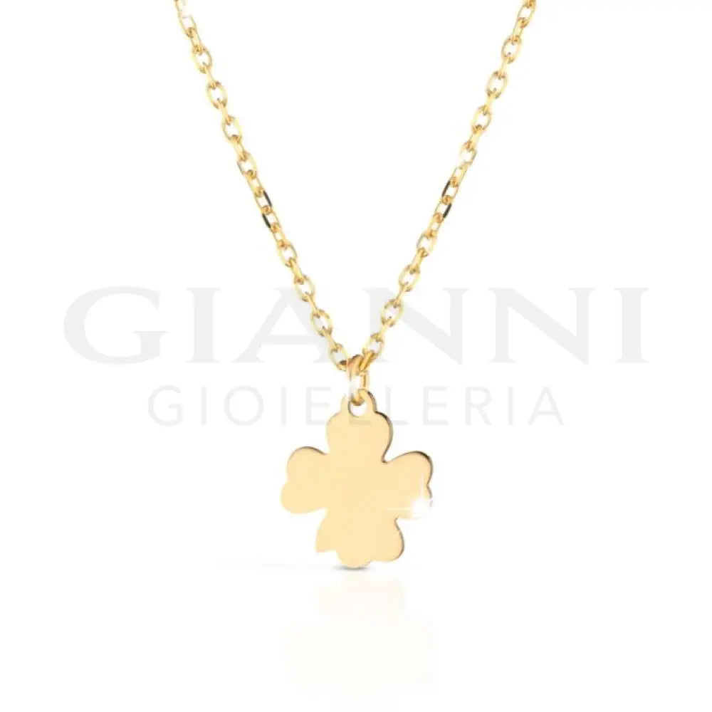 Collana leBebé - Fortuna con quadrifoglio in oro giallo - Collane