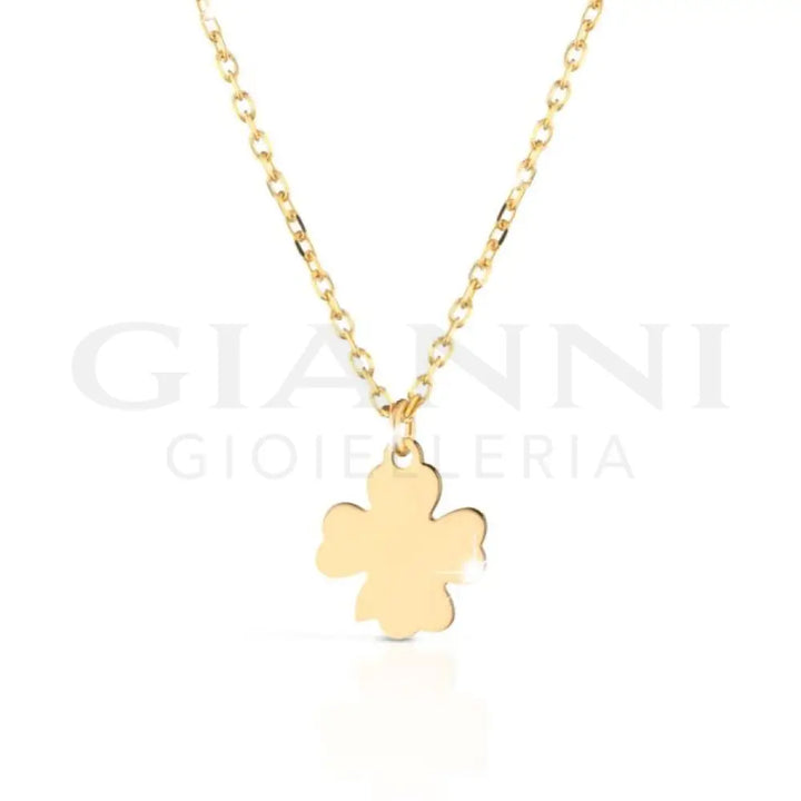 Collana leBebé - Fortuna con quadrifoglio in oro giallo - Collane